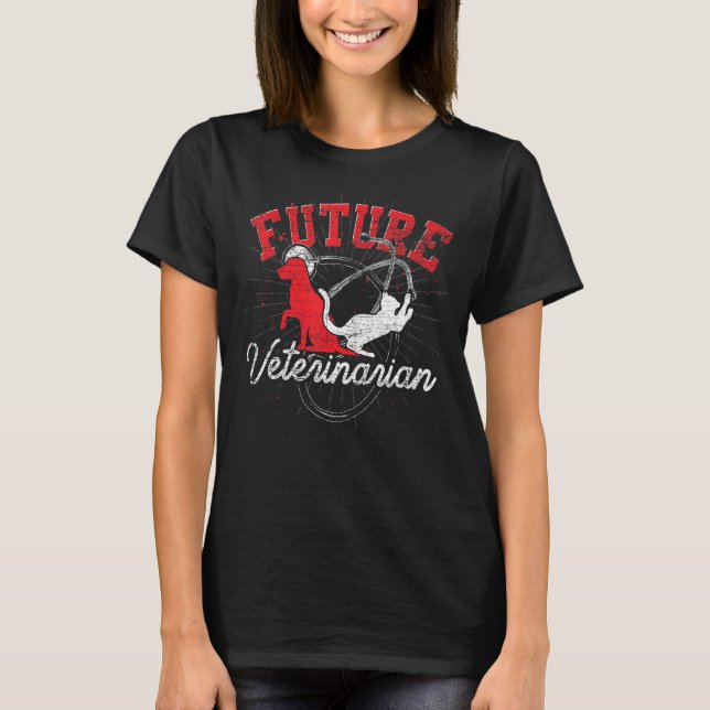 Veterinärassistent för framtida veterinär t shirt (Framsida)