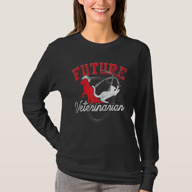 Veterinärassistent för framtida veterinär t shirt (Framsida)