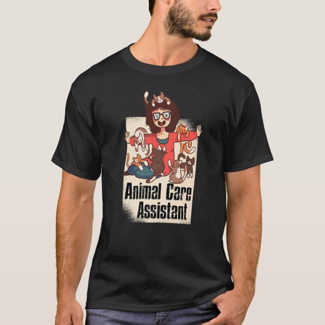 Veterinärassistent vid Rädda djuren T Shirt (Framsida)