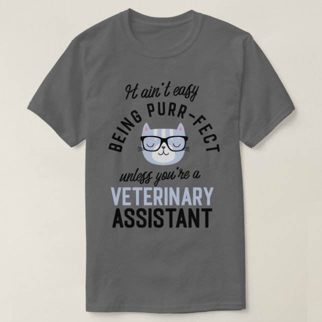 Veterinärassistenternas kattgåvor för Cat Lovers I T Shirt (Design framsida)