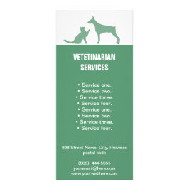 Veterinären servar hund- och kattkuggekortet reklamkort