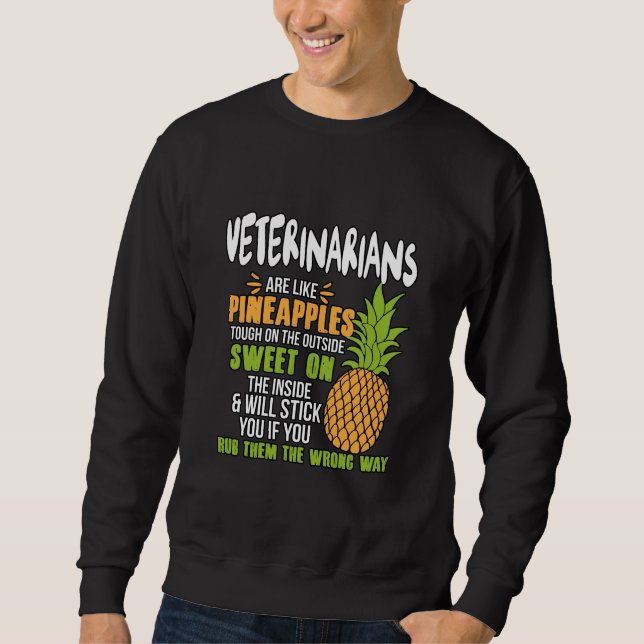 Veterinärer är som ananas. lång ärmad tröja (Framsida)
