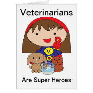 Veterinärer är Toppen Heroes Card Hälsningskort