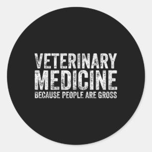 Veterinärer inom veterinärmedicin är brutala runt klistermärke