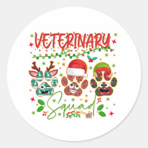 Veterinärer som arbetar inom veterinärområdet runt klistermärke