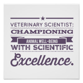Veterinärforskare: Championing Animal Wellbeing Fototryck