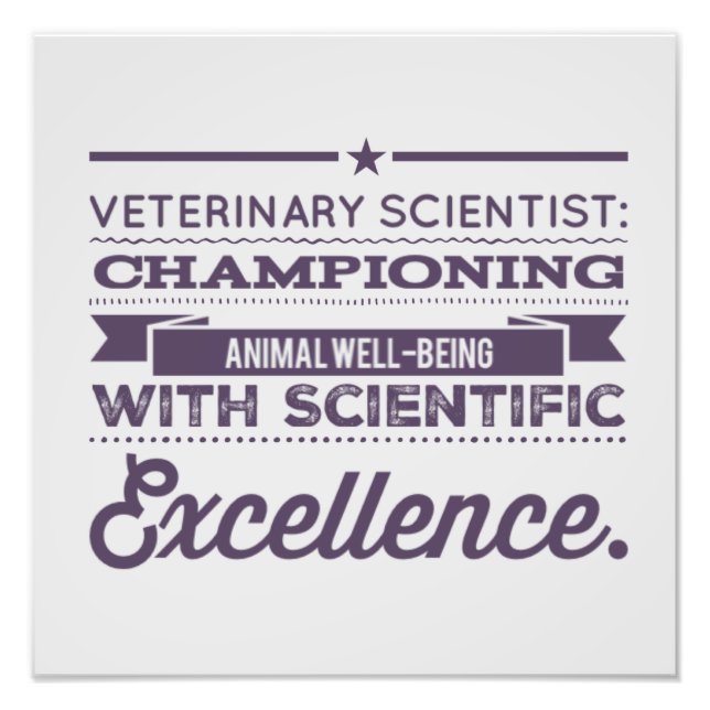 Veterinärforskare: Championing Animal Wellbeing Fototryck (Framsidan)