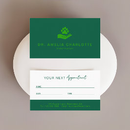 Veterinarian Appointment Card | Pet Care Center Tidsbeställning Kort