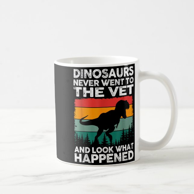 Veterinarian Dinosaur Funny Vet Life Animal Rescue Kaffemugg (Höger)