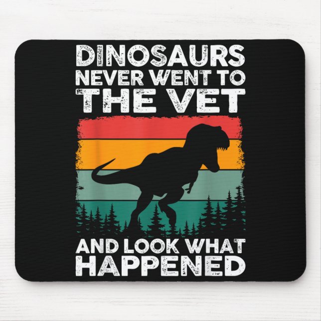 Veterinarian Dinosaur Funny Vet Life Animal Rescue Musmatta (Framsidan)