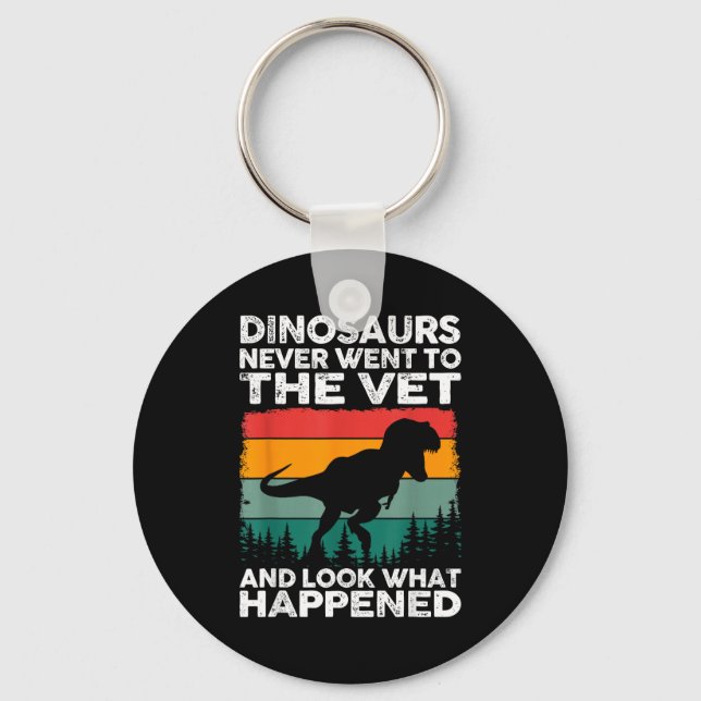 Veterinarian Dinosaur Funny Vet Life Animal Rescue Nyckelring (Framsida)