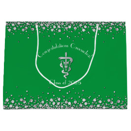 Veterinarian Graduation Green Silver