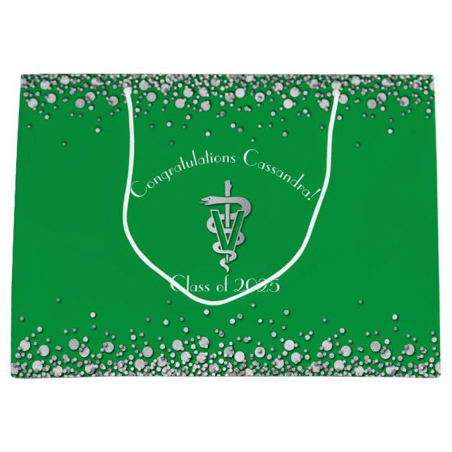 Veterinarian Graduation Green Silver (Framsidan)