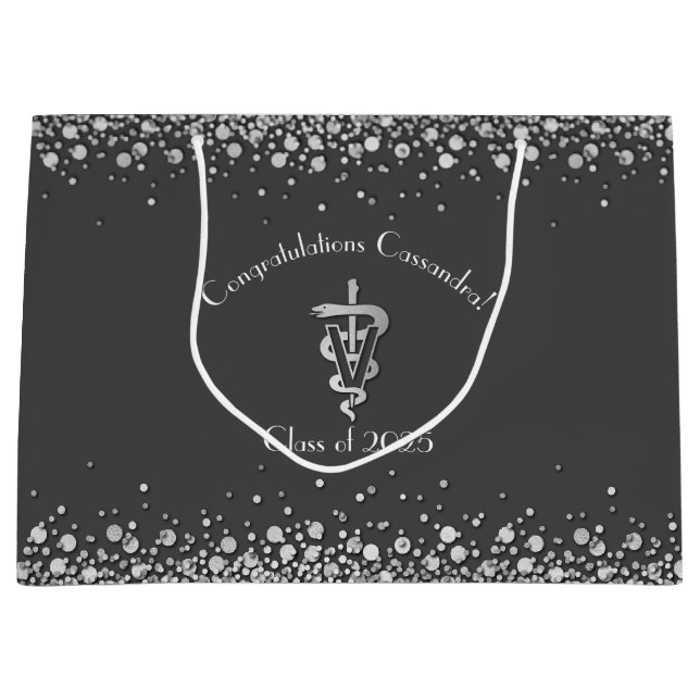Veterinarian Graduation Grey Silver (Framsidan)