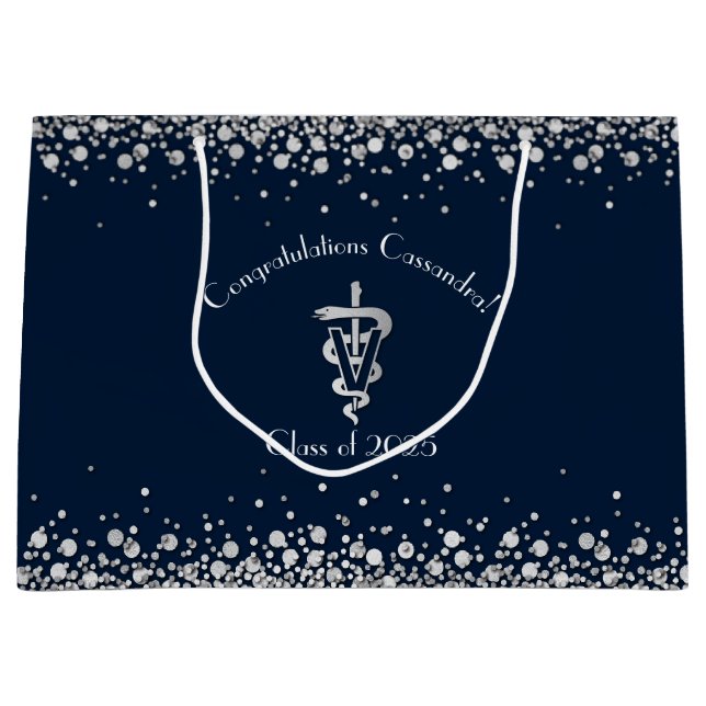 Veterinarian Graduation Navy Blue Silver (Framsidan)