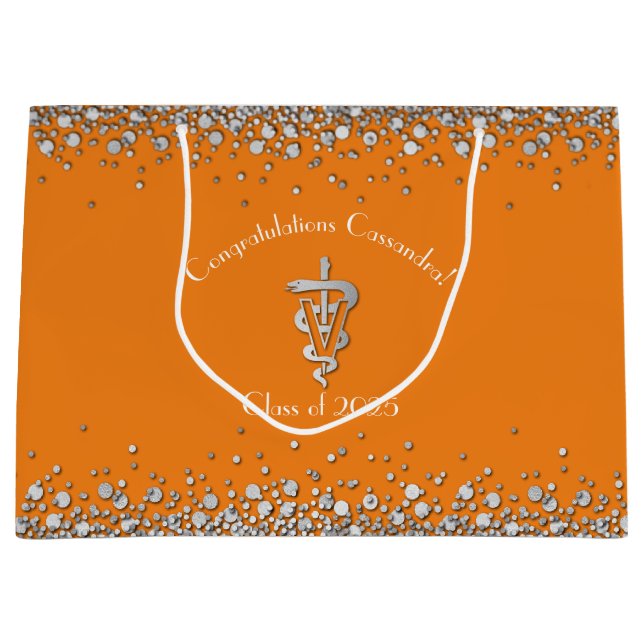 Veterinarian Graduation Orange Silver (Framsidan)