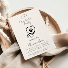 Veterinarian Graduation Party Inbjudningar