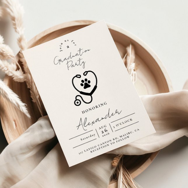 Veterinarian Graduation Party Inbjudningar (Skapare uppladdad)