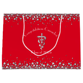 Veterinarian Graduation Red Silver