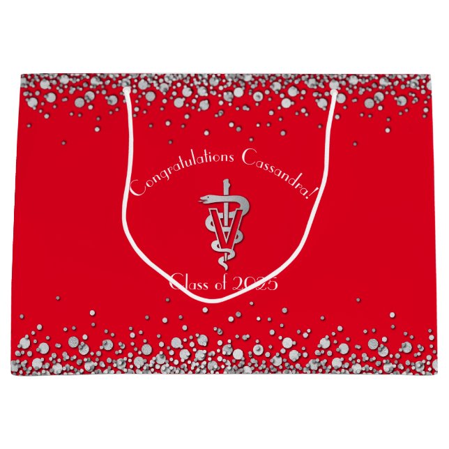 Veterinarian Graduation Red Silver (Framsidan)