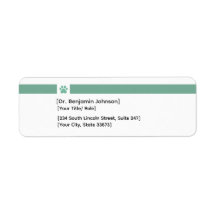 Veterinarian Return Address Labels Template