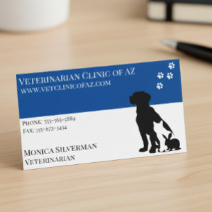 Veterinarian Vet Tass Black Grått Block Pets Visitkort