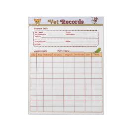 Veterinärjournaler Anteckningsblock