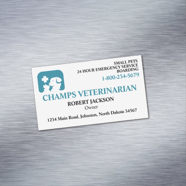 Veterinärklinik Magnetiska Visitkort (In Situ)