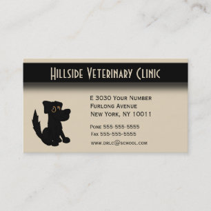 Veterinärklinik med Möte område på baksidan Tidsbeställning Kort