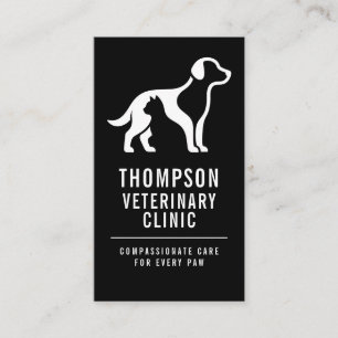 Veterinärklinik Veterinär Husdjur Kontor Företagsk Visitkort