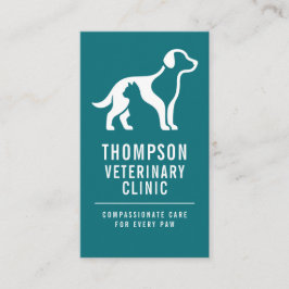 Veterinärklinik Veterinär Husdjur Kontor Företagsk Visitkort
