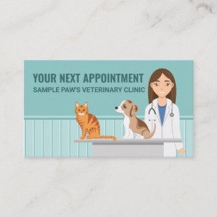 Veterinärklinik Veterinär Vet Läkare Anpassad Tidsbeställning Kort