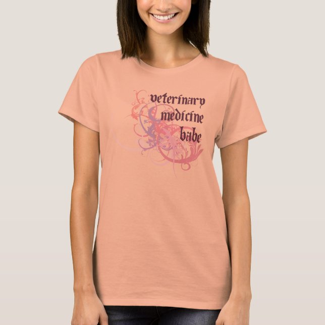 Veterinärmedicin Babe Tee Shirt (Framsida)