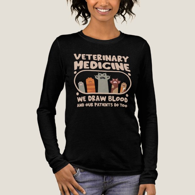 Veterinärmedicin rolig för husdjur t shirt (Framsida)