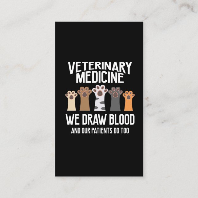 Veterinärmedicin Vet Tech Rädda djuren Visitkort (Framsida)