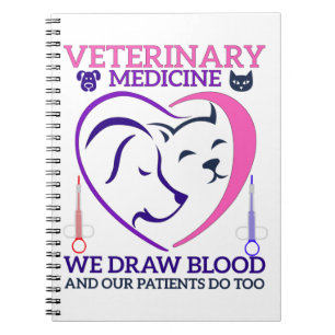 Veterinärmedicin vet Tech Vi ritar blod Anteckningsbok