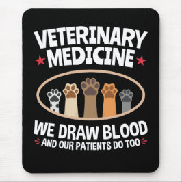 Veterinärmedicin Vi ritar Blood Funny Vet Tech Musmatta