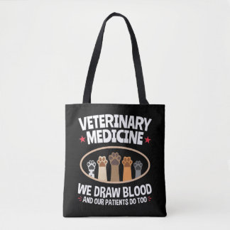 Veterinärmedicin Vi ritar Blood Funny Vet Tech Tygkasse