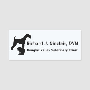 Veterinärmedicinska kliniskt Namn bricka Namnbricka