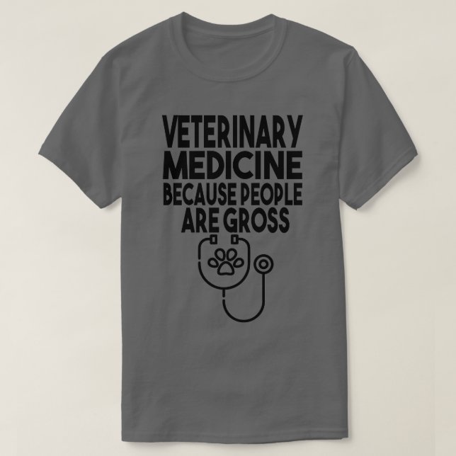 Veterinärmedicinska läkemedel eftersom människor ä t shirt (Design framsida)