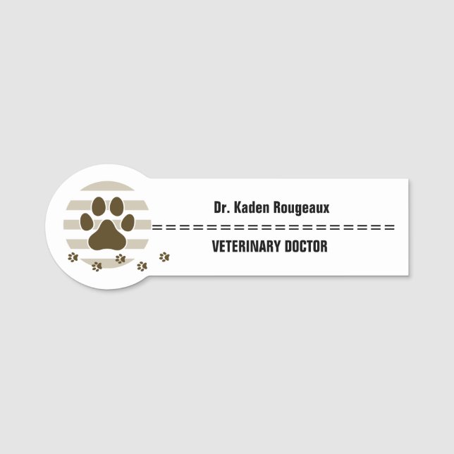 Veterinärmedicinska sjukhuset och kliniken Namn br Namnbricka (Framsida)