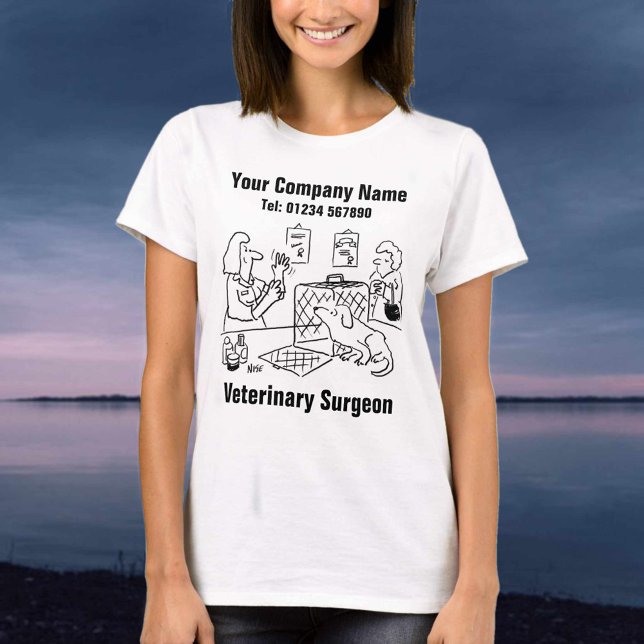 Veterinärmedicinska Tecknaden för att anpassa T Shirt (Skapare uppladdad)