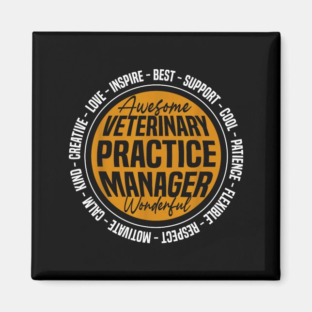 Veterinärpraktikchef Roligt Vet Tech-vecka  Magnet (Framsidan)