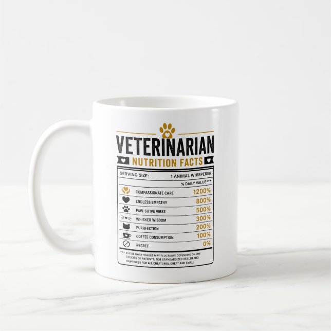 Veterinärpresent till veterinärstudent kaffemugg (Vänster)