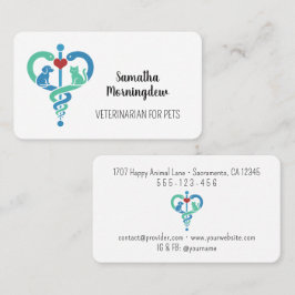 Veterinärsymbol av Caduceus- Fantasy 1 Visitkort