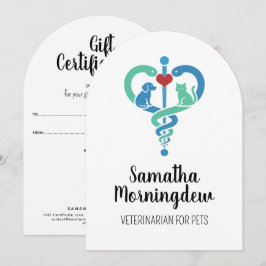 Veterinärsymbol för Caduceus- Fantasy 1 Julkort