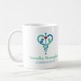 Veterinärsymbol för Caduceus- Fantasy 1 Kaffemugg