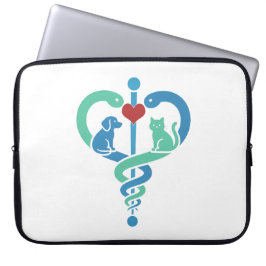 Veterinärsymbol för Caduceus- Fantasy 1 Laptop Fodral