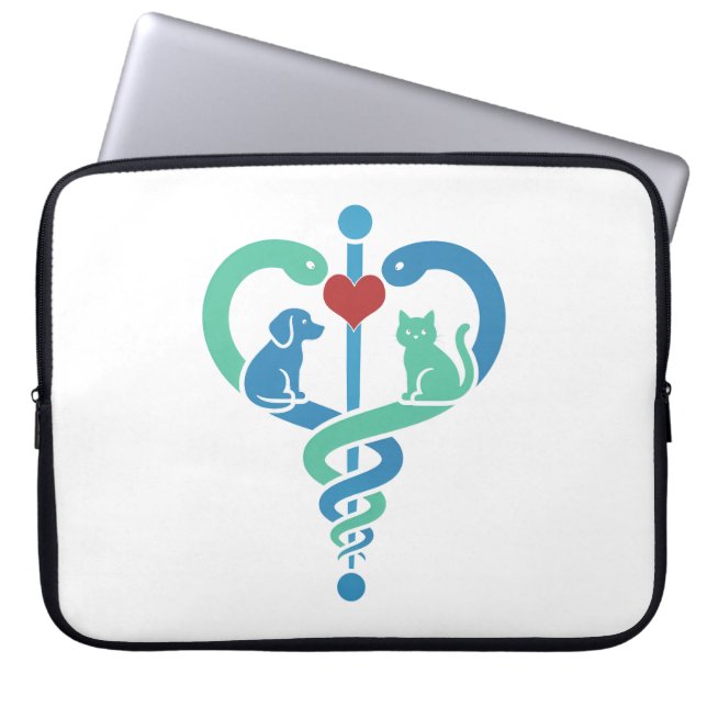 Veterinärsymbol för Caduceus- Fantasy 1 Laptop Fodral (Framsidan)