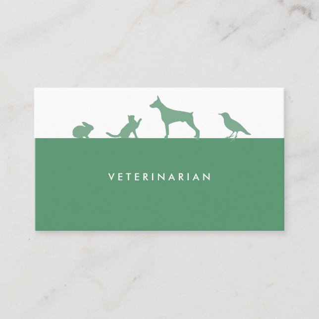 Veterinärt affärskort visitkort (Framsida)